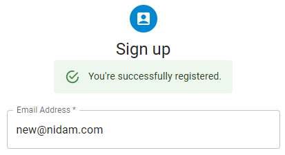 Sign Up Success